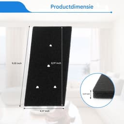 3 stuks filter schuim - Wasdroger filter - stofzuigeraccessoires - drogerfilterspons - reservesponsfilter - filter - 4-gatsfilter - voor Whirlpool schuimsponsfilter 481010716911, droger HX HMMR10440 - zwart — thumbnail 3