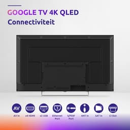 STRONG - TV 65" (164 cm) SRT65UG8773C QLED - Smart Google TV 4K UHD - Chromecast - Google Assistant - Dolby ATMOS - Doly Vision - Quantum dot colors - Drievoudige tuners - Wifi - Bluetooth - Port Ethernet - 4xHDMI + 2xUSB - NETFLIX — thumbnail 7