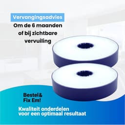 Fixem Geschikt voor Dyson Stofzuiger Filter DC04 DC05 DC08 DC19 DC20 DC29 – Vervangt 90022801 – HEPA Voorfilter – Alternatief Stofzuigerfilter – 152x29x152mm - Filter rond - Filter paars - 2 Stuks — thumbnail 4