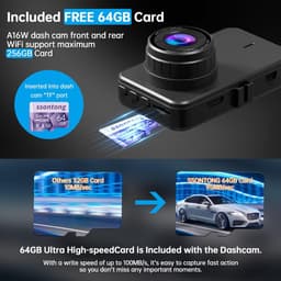 Dashcam voor Auto - Dual - Camerabewaking - Full HD - Zwart — thumbnail 2