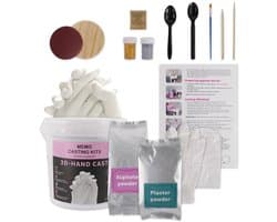 LotaHome - 3D Handafdruk Set - Gipsafdruk Set - 3D Casting - Handafdrukset - Handgietset - Voor Volwassenen, Koppels, Familie en Baby's - Gipsafdruk Handen voor Stellen - Geschikt voor 2 Handen - Babyhandjes - Complete Set - Decoratieve Accessoire