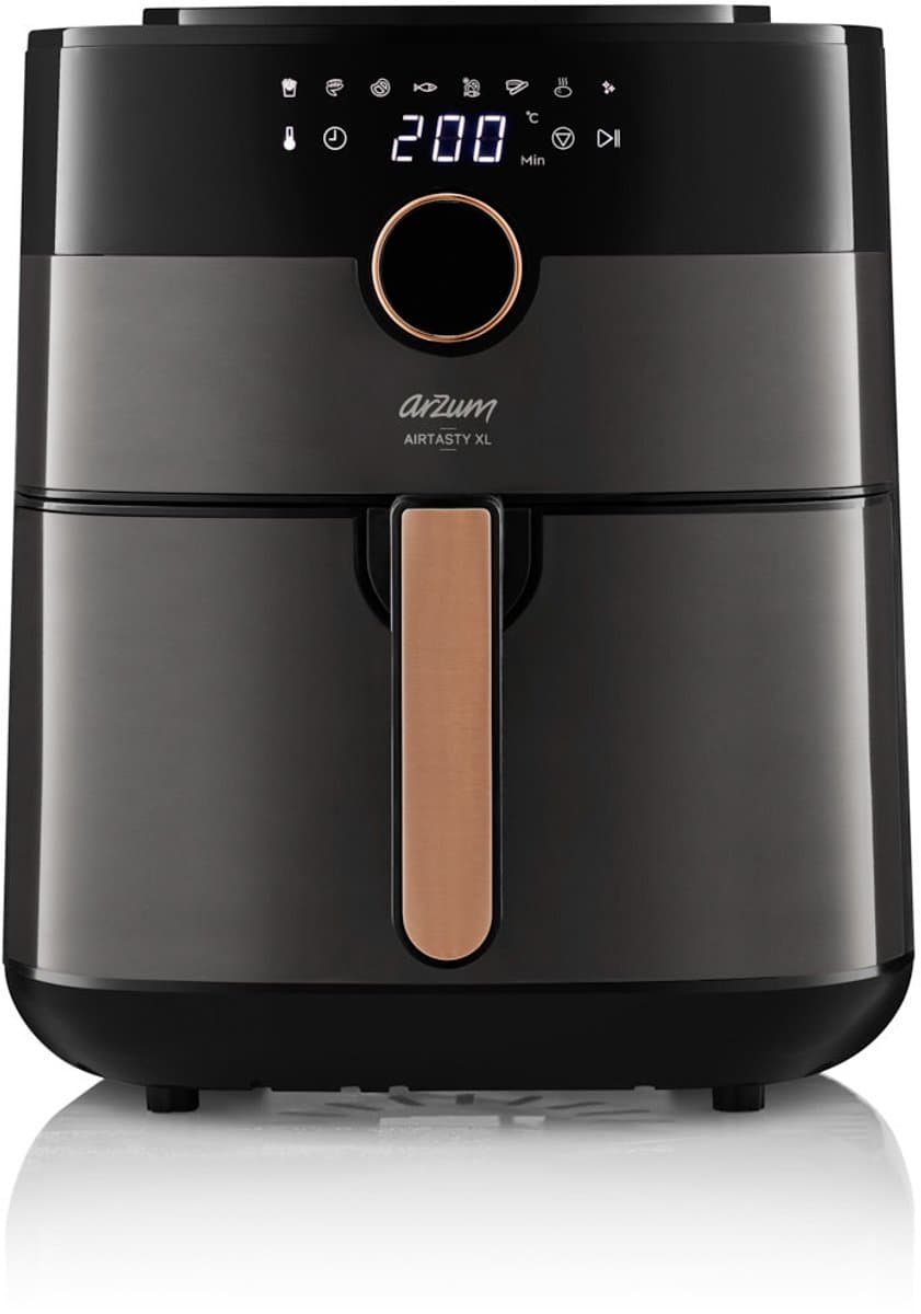 Arzum Airtasty XL Air Fryer AR2091-0400 | Zwart/Koper - Heteluchtfriteuse - 6 Liter - 1750W — afbeelding 1