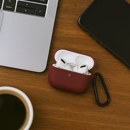 Shieldcase Case - beschermhoes geschikt voor Airpods Pro / 2 Pro silicone case - case geschikt voor Airpods Pro / Pro 2 hoesje - optimale bescherming - burgundy — thumbnail 2