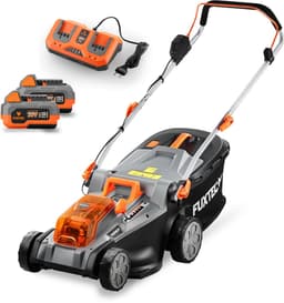 Accu grasmaaier 40V (2X20V) - FUXTEC FX-E2RM43 - 43cm 2 x 4Ah Li-Ion accu's, dubbele 2,4A lader, 40L opvangbak — thumbnail 1