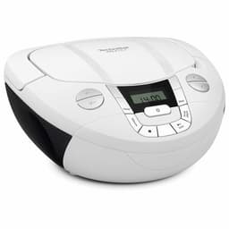TechniSat VIOLA CD-1 - draagbare stereo cd-speler, boombox met praktische draaggreep (radio voor kinderen, FM-radiotuner, bluetooth-ontvangst, 2 x 1 W RMS-vermogen, net- en batterijvoeding) wit — thumbnail 4