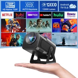 Mini beamer - Projector - Beamerscherm - Projectiescherm - Outdoor & Indoor Projector - — thumbnail 1