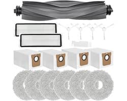 Geschikt voor Toepasselijke vervangende accessoires voor Xiaomi X20+, X10+, voor Dreame L10s Pro Gen 2, L10s Ultra, L10 Ultra, L10 Prime robotstofzuiger, Rolborstels + 6 Doek + 4 Stofzakken + 4 Borstels