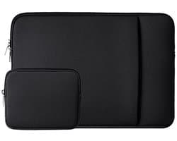 Laptop sleeve 13 inch + Etui (13.3 laptop hoes) zwart van ZEDAR