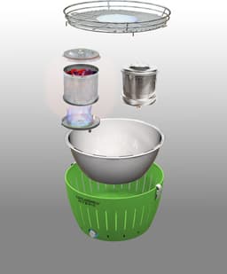 LotusGrill Classic Hybrid Tafelbarbecue - Ø350mm - Paars — thumbnail 4