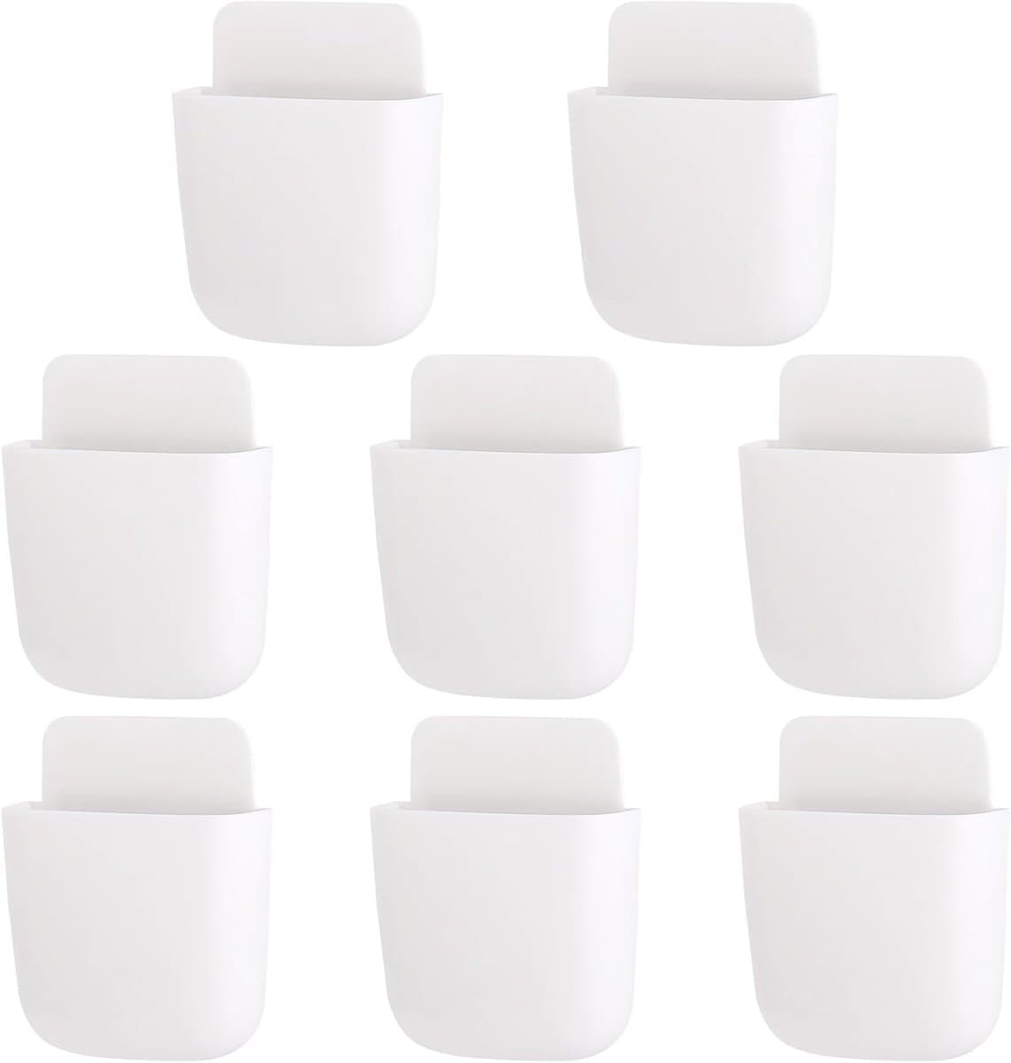 8 stuks - afstandsbediening houder - zelfklevend - Remote Controll Holder - organizer aan de muur - Muurhouder - Opbergdoos voor wandmontage - telefoon oplader, penhouder, organizer voor thuis, kantoor en school - ABS - 11.5*8*3.5 cm — afbeelding 1