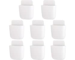 8 stuks - afstandsbediening houder - zelfklevend - Remote Controll Holder - organizer aan de muur - Muurhouder - Opbergdoos voor wandmontage - telefoon oplader, penhouder, organizer voor thuis, kantoor en school - ABS - 11.5*8*3.5 cm