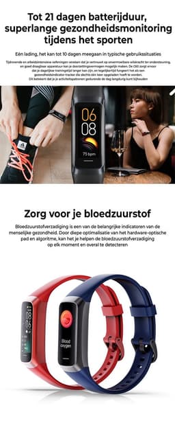 Evy24 Activity Tracker Amoled - Stappenteller - Bloedruk - Hartslagmeter - Slaapmonitor - Saturatiemeter – Sporthorloge - Smartwatch - Activity Tracker - Rosé — thumbnail 2