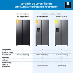 Samsung RS70F65QEFEF - Amerikaanse koelkast - 7 serie - Zwart - AI Energy — thumbnail 4