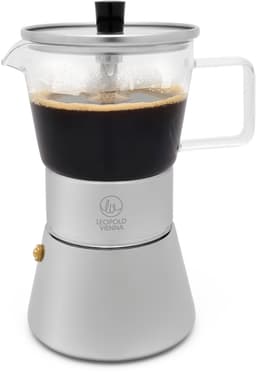 Leopold Vienna - Percolator Otto 4-kops RVS — thumbnail 1