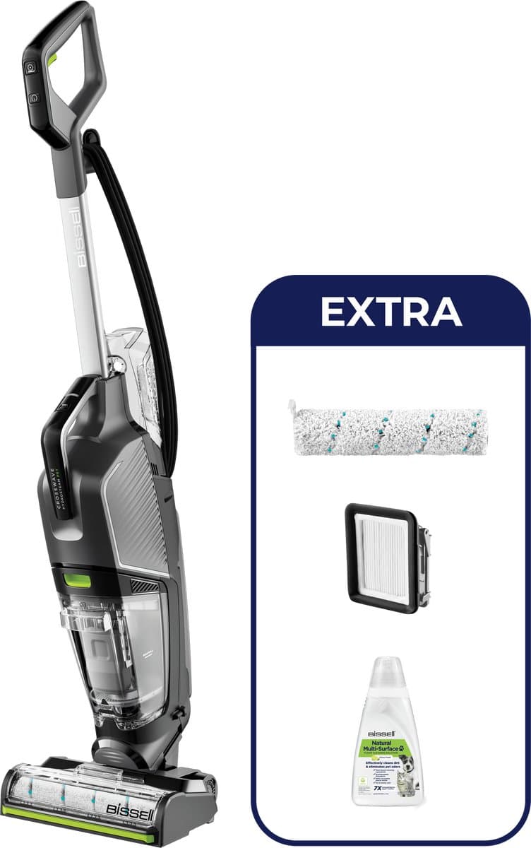 BISSELL CrossWave HydroSteam Pet Steelstofzuiger met Dweilfunctie - Vloerreiniger met Snoer - Stoomreiniger Zonder Zak - Reinigingsmachine voor Tapijt & Harde Vloeren - Multi Surface Vacuum Cleaner - Perfect voor Huishoudens met Huisdieren - 3527N — afbeelding 1