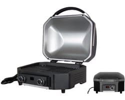 Fameilleur elektrische barbecue- 1700 Watt – Compact & Krachtig – Tot 350°C – Gietijzeren Grillrooster – BBQ voor Balkon, Tuin of Camping – Zwart – Snel op temperatuur – Geen Gas of Houtskool Nodig- grill- tafelgrill- tafel grill- tafelbarbecue- tafe