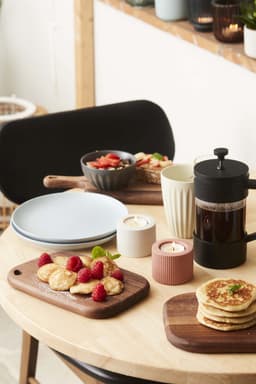 French press cafetière uit glas zwart 600ml — thumbnail 2
