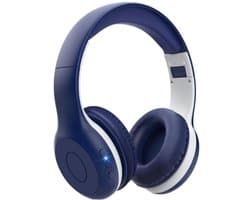 StayPowered Bluetooth Hoofdtelefoon voor Kinderen - Veilig en Kwalitatief Geluid - 85/94 dB Volumeregeling - 40 Uur Batterij - HD Microfoon - Opvouwbaar en Verstelbaar - Snelle Bluetooth 5.4 - Blauw - Levering Sneller dan Aangegeven!