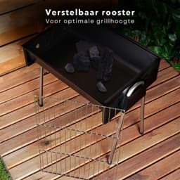 Cheqo® Houtskool Barbecue - BBQ - Compact Model - Ideaal voor Balkon en Camping - Draagbaar en Efficiënt — thumbnail 4