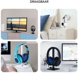 Universele hoofdtelefoonstandaard – met antislip ABS-basis voor thuis/kantoor/studio/slaapkamer — thumbnail 4