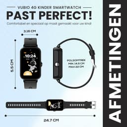 VUBIO A1 GPS Horloge voor Kinderen Met 3 Bandjes - Inclusief Simkaart - Bekijk De Locatie Van Uw Kind - Videobellen - De Leukste Kinder Smartwatch Voor Maximale Veiligheid & Plezier — thumbnail 2
