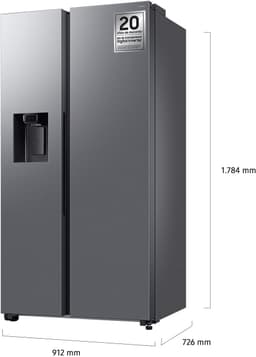 Samsung RS70F64KETEF vrijstaande koelkast - 640 liter totale inhoud - side-by-side-ontwerp - water- en ijsdispenser - No Frost-technologie — thumbnail 4