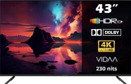 Horizon Smart TV 43 inch - 4K LED Televisie - Diamant Serie ULTRA HD - WiFi - Netflix - Frameless Slim Design — thumbnail 1