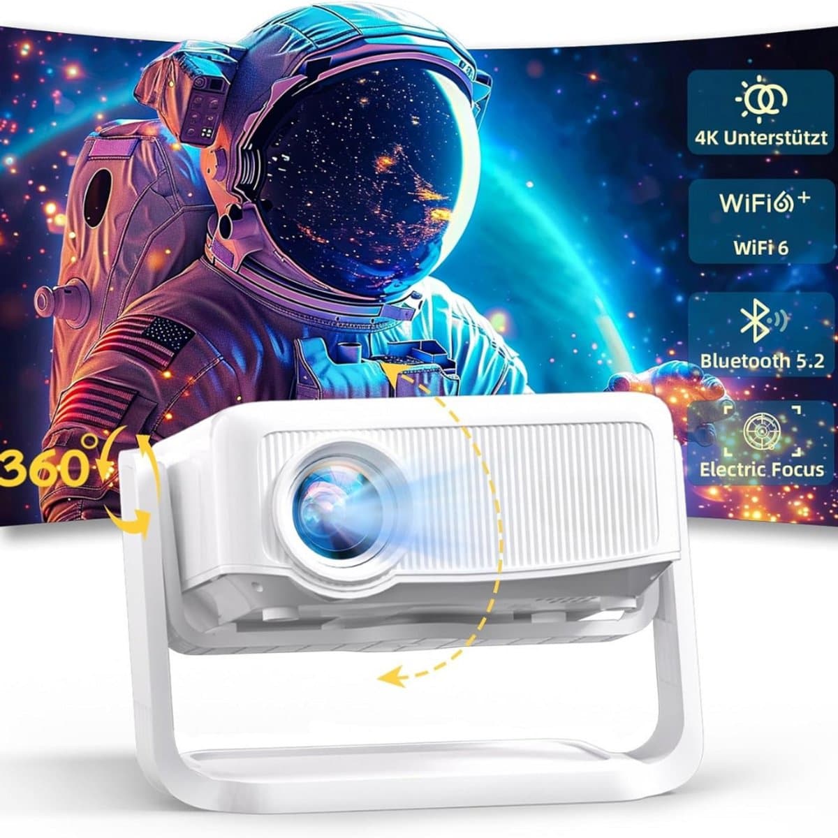 Mini beamer - Projector - Beamerscherm - Projectiescherm - Outdoor & Indoor Projector - — afbeelding 1
