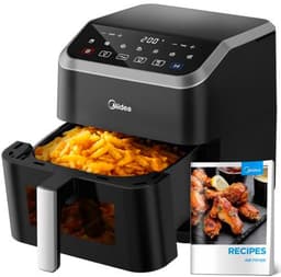 Midea airfryer MF-CY55K - Midea Heteluchtfriteuse - 5L Inhoud - HeatXpress Technologie - Energie- en Tijdsbesparing met 7 Voorinstellingen - Kijkvenster & Licht - Antiaanbaklaag - Zwart — thumbnail 5