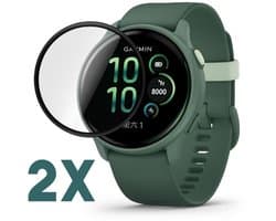 Screenprotector geschikt voor Garmin Vivoactive 6 – 2-Pack - Volledige cover - Hoge kwaliteit screen protector - PMMA – 2 stuks - TechDefend