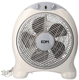 EDM Vloerventilator met Timer - Ø30,5cm - Tafelventilator - 3 Snelheden - Compact & Krachtig - 45W - 38,5 x 13 x 46 cm - Wit/Grijs — thumbnail 1