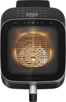 4Swiss ABB-025 SkylightView - Airfryer - 6.5L - 1700W - Glas - Touchscreen Display - Zwart — thumbnail 5
