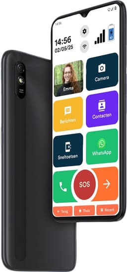 Senifone S1 Senioren Smartphone - Zwart - Voor Ouderen - 32GB - WhatsApp & SOS Functie — thumbnail 3