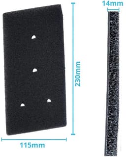 Bramokava 2x Filter geschikt voor Droger Whirlpool Bauknecht Ignis ( met 4 gaatjes) - 481010345281 - 8015250474909 - 481010716911 - 220 x 110 mm - Spons Foam Schuimfilter — thumbnail 5