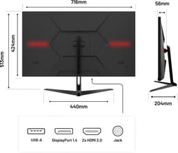 JAPANNEXT Gaming Monitor 31.5" IPS 2K WQHD (2560x1440) 165hz 1ms | JN-IPS3150WQHDR165 — thumbnail 5