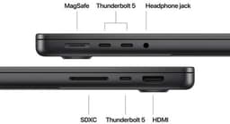 Apple MacBook Pro 2024 14,2'' - M4 Max, 14 Core CPU, 32 Core GPU, 36GB RAM, 1TB SSD, Qwerty, Space Zwart — thumbnail 5