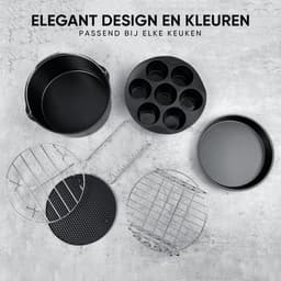 VAIVE Heteluchtfriteuse Accessoires Set - Geschikt voor alle Airfryer XL en XXL - ⌀ 20 cm — thumbnail 7