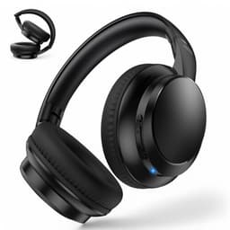 Opvouwbare Koptelefoon Draadloos - Equalizer & Bluetooth 5.4 - Inklapbaar - Over-Ear Headset met Microfoon - 10 Uur Speeltijd - Zwart — thumbnail 1