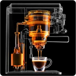 Espressomachine met portafilter 20 bar Berdsen BD-770 zilver — thumbnail 5