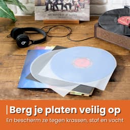 LP Hoezen 100 Stuks - Antistatische Binnenhoezen - Transparant & Extra Stevig - Vinyl Beschermhoezen - Platen Hoes - Inner Sleeves - Beschermhoes — thumbnail 2