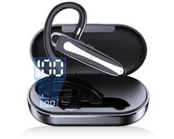 Otiume - Draadloze Headset - Noise Canceling - Microfoon - Incl. Oplaadkoffer - Bluetooth 5.3 – Handsfree Bellen - Zwart/zilver