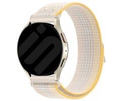 Strap-it Smartwatch bandje 18mm nylon - geschikt voor Garmin Venu 2s / Venu 3s / Vivoactive 4s / Forerunner 255s / 265s - Huawei Watch GT 5 Pro - 42mm / GT 5 - 41mm / GT 4 - 41mm - Fossil Gen 5e - 42mm / Gen 6 - 42mm (sterrenlicht mix)