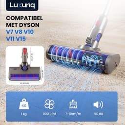 Stofzuigermond - Geschikt voor Dyson steelstofzuiger - Dyson V15 - V10 - V8 - V7 - Led - Universele Stofzuigermond - Zachte Borstel - Parketborstel — thumbnail 3