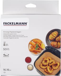 50 Papieren bakvormpjes voor airfryer vierkant 16 cm Fackelmann Diversen — thumbnail 19