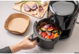 50 Papieren ronde airfryer bakvormpjes 16 cm Fackelmann — thumbnail 7