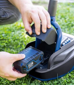 Scheppach Accu Grasmaaier BC-MP220-X - Mulchfunctie - 21,5cm maaibreedte - Drie instelbare maaihoogtes van 30-50 mm - compact formaat voor kleinere gazons tot 120m² - Excl. accu & lader — thumbnail 2