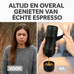 camping koffiezetapparaat - draagbare koffiemachine - draagbare espressomachine - camping koffiezetter - makkelijk in gebruik - portable coffee maker — thumbnail 2