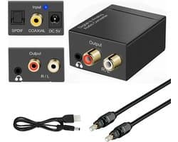 Delmark Digitaal naar Analoog Audio Converter - Toslink naar RCA of AUX hoofdtelefoon 3.5mm jack - Coax naar RCA