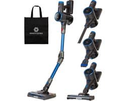 Innovixpro® Steelstofzuiger Draadloos - Krachtige 30KPa Steelstofzuiger met Dweilfunctie - Zonder Zak - Op Accu - Incl. Extra Opzetstukken & Opbergtas - HEPA Filter - Steelstofzuigers - Handstofzuiger - Multifunctionele Steelstofzuiger