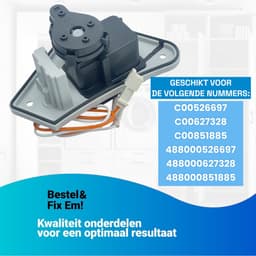 Fixem Geschikt voor Whirlpool Indesit - Afvoerpomp Wasdroger - 220-240V 13W 50Hz - Vervangt 488000627328, 488000851885, C00627328 - Condensafvoerpomp - Waterpomp - Motorpomp - Droger Onderdelen — thumbnail 6